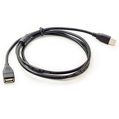 O prolongamento preto de alta velocidade de USB 2,0 cabografa 1.5m um homem a um cabo fêmea de USB
