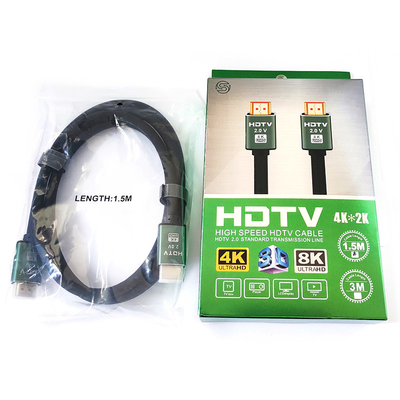 cabo de 2.0V 2160P 3D HD HDMI para o cabo da tevê 4K do LCD do projetor
