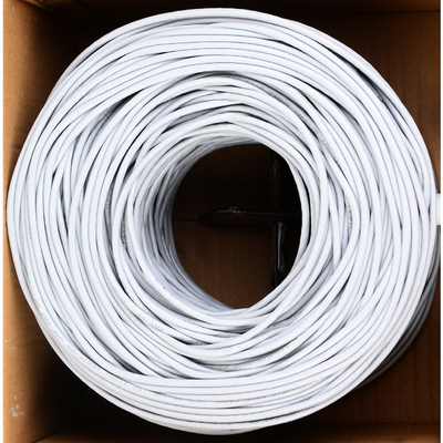 Os ethernet Lan Cable do revestimento de PVC do cinza do CCA Cat5e Upt 1000ft personalizaram